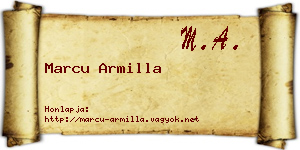 Marcu Armilla névjegykártya